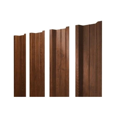 Штакетник Grand Line П-образный В с прямым резом 0,45 Print Premium Golden Wood Fresh — 557411
