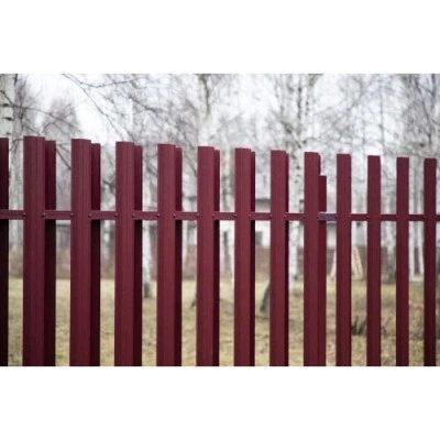 Штакетник П-образный A с прямым резом Grand Line 0,45 ПЭ RAL 3005 красное вино — 176063 Штакетник П-образный A с прямым резом Grand Line 0,45 ПЭ RAL 3005 красное вино — 176063