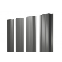 ГРАНД ЛАЙН Штакетник П-образный A с прямым резом 0,45 PE RAL 7005 мышино-серый 176075