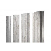 ГРАНД ЛАЙН Штакетник П-образный A с прямым резом 0,45 Print Elite Snow Wood TwinColor 282707
