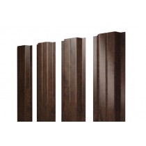 ГРАНД ЛАЙН Штакетник П-образный A с прямым резом 0,45 Print-Double Premium Antique Wood 290663