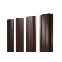 ГРАНД ЛАЙН Штакетник П-образный В с прямым резом 0,45 Drap ST RAL 8017 шоколад 409628
