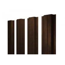 Штакетник Grand Line П-образный A с прямым резом 0,45 Print Elite Chestnut Wood