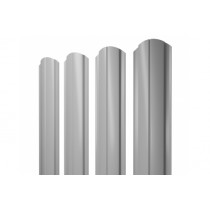 ГРАНД ЛАЙН Штакетник Полукруглый Slim фигурный 0,45 PE RAL 9006бело-алюминиевый 256872