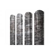 ГРАНД ЛАЙН Штакетник Полукруглый Slim фигурный 0,45 Print Elite Fine Stone TwinColor 256972