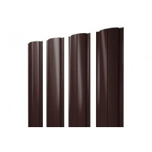 Штакетник Grand Line Полукруглый Slim с прямым резом 0,5 GreenCoat Pural BT RR 887 шоколадно-коричневый (RAL 8017 шоколад)