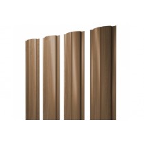 ГРАНД ЛАЙН Штакетник Полукруглый Slim с прямым резом 0,45 Print Elite Honey Wood TwinColor 256600