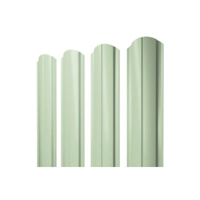 Штакетник Grand Line Полукруглый Slim 0,45 PE RAL 6019 бело-зеленый — 369573