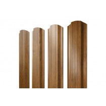 ГРАНД ЛАЙН Штакетник Прямоугольный фигурный 0,45 Print Elite Golden Wood TwinColor 280636