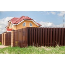 ГРАНД ЛАЙН Штакетник Прямоугольный фигурный 0,5 GreenCoat Pural BT, matt RR 33 черный (RAL 9004 сигнальный черный) 465682