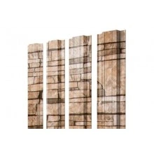 Штакетник Grand Line Прямоугольный с прямым резом 0,45 Print Elite Sand Stone TwinColor