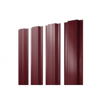 ГРАНД ЛАЙН Штакетник Прямоугольный 0,45 PE-Double RAL 3005 красное вино 103156