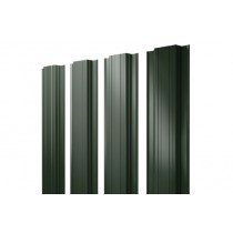 ГРАНД ЛАЙН Штакетник Прямоугольный с прямым резом 0,5 GreenCoat Pural BT RR 11 темно-зеленый (RAL 6020 хромовая зелень) 400163