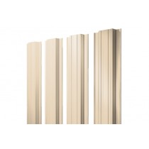 ГРАНД ЛАЙН Штакетник Прямоугольный с прямым резом 0,5 Satin RAL 1015 светлая слоновая кость 400268