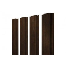 Штакетник Grand Line Прямоугольный с прямым резом 0,45 Print Elite Chestnut Wood
