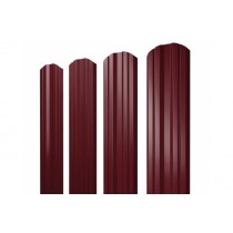 ГРАНД ЛАЙН Штакетник Twin фигурный 0,45 Drap RAL 3005 красное вино 256273