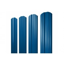 ГРАНД ЛАЙН Штакетник Twin фигурный 0,4 PE RAL 5005 сигнальный синий 256389