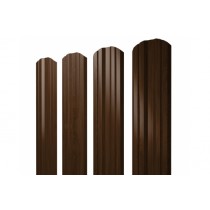 ГРАНД ЛАЙН Штакетник Twin фигурный 0,45 Print Elite Choco Wood TwinColor 270480