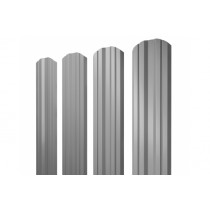 ГРАНД ЛАЙН Штакетник Twin фигурный 0,45 Drap RAL 7004 сигнальный серый 275381