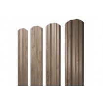 ГРАНД ЛАЙН Штакетник Twin фигурный 0,45 Print Elite White Wood TwinColor 279069