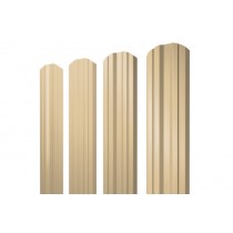 ГРАНД ЛАЙН Штакетник Twin фигурный 0,4 PE RAL 1014 слоновая кость 356681