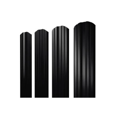 Штакетник Твин фигурный Grand Line 0,45 ПЭ RAL 9005 черный — 539486 Штакетник Твин фигурный Grand Line 0,45 ПЭ RAL 9005 черный — 539486