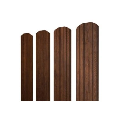 Штакетник Grand Line Twin фигурный 0,45 Print Premium Golden Wood Fresh — 557171