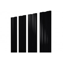 ГРАНД ЛАЙН Штакетник Twin с прямым резом 0,5 PurPro RAL 9005 черный 557223