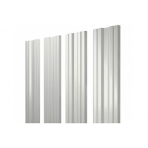 ГРАНД ЛАЙН Штакетник Twin с прямым резом 0,45 Drap RAL 9003 сигнальный белый 255922