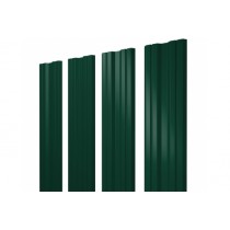 ГРАНД ЛАЙН Штакетник Twin с прямым резом 0,5 Satin RAL 6005 зеленый мох 256150