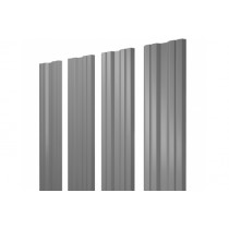 ГРАНД ЛАЙН Штакетник Twin с прямым резом 0,45 Drap RAL 7004 сигнальный серый 279955