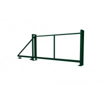 ГРАНД ЛАЙН Ворота откатные Жалюзи 2,0х4,5 RAL 6005 без заполнения 268413