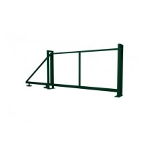 Ворота Grand Line откатные Жалюзи 2,0х3,5 RAL 6005 без заполнения