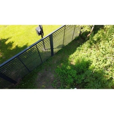 Ворота Grand Line откатные Жалюзи к кирпичному столбу 2,0х4,5 RAL 7016 — 398000 Ворота Grand Line откатные Жалюзи к кирпичному столбу 2,0х4,5 RAL 7016 — 398000