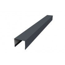 ГРАНД ЛАЙН Крышка 50х75 для забора жалюзи Palermo 0,45 PE с пленкой RAL 7024 мокрый асфальт 449117