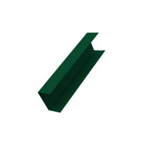 ГРАНД ЛАЙН Крышка забора для горизонтального монтажа штакетника 0,45 Drap RAL 6005 зеленый мох 477746