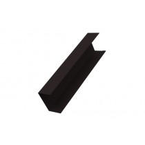 ГРАНД ЛАЙН Крышка забора для горизонтального монтажа штакетника 0,45 Drap RAL 9005 черный 477753