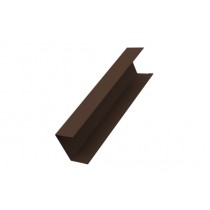 ГРАНД ЛАЙН Крышка забора для горизонтального монтажа штакетника 0,45 Drap TwinColor RAL 8017 шоколад 477755