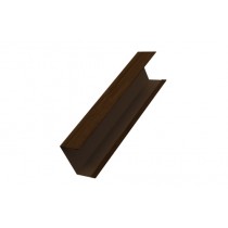 ГРАНД ЛАЙН Крышка забора для горизонтального монтажа штакетника 0,45 Print Elite Choco Wood TwinColor 479305