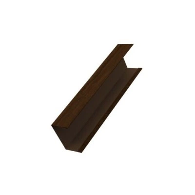 Крышка Grand Line забора для горизонтального монтажа штакетника 0,45 Print Elite Choco Wood TwinColor — 479305