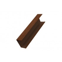 ГРАНД ЛАЙН Крышка забора для горизонтального монтажа штакетника 0,45 Print Elite Rowan TwinColor 479334