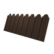 Профнастил Grand Line C10A фигурный 0,45 Drap ST с пленкой RAL 8017 шоколад