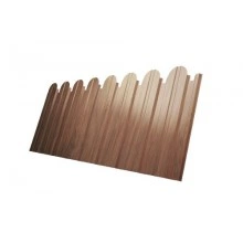 Профнастил Grand Line C10B фигурный 0,45 Print Elite с пленкой Honey Wood TwinColor