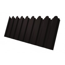ГРАНД ЛАЙН Профнастил С20A фигурный 0,45 Drap СТ RAL 9005 черный 363216