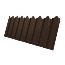 ГРАНД ЛАЙН Профнастил C20B фигурный 0,45 Drap RAL 8017 шоколад 411209