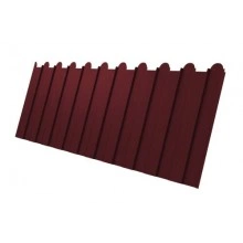Профнастил Grand Line С8A v01 фигурный 0,45 Drap RAL 3005 красное вино