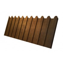 ГРАНД ЛАЙН Профнастил С8A v01 фигурный 0,45 Print Elite Golden Wood TwinColor 407970