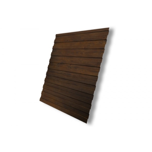 ГРАНД ЛАЙН Профнастил C8A фигурный 0,45 Print Elite с пленкой Chestnut Wood 425856