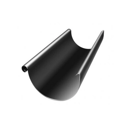 Желоб Grand Line полукруглый 125 мм 3 м RAL 9005 черный — 72815
