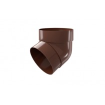 ГРАНД ЛАЙН Колено трубы 67 град. ПВХ шоколадное (RAL 8017) 223417